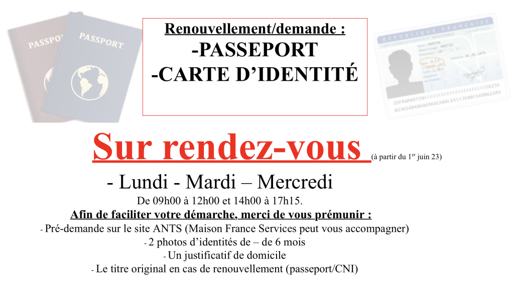 RDV CNI Passeport