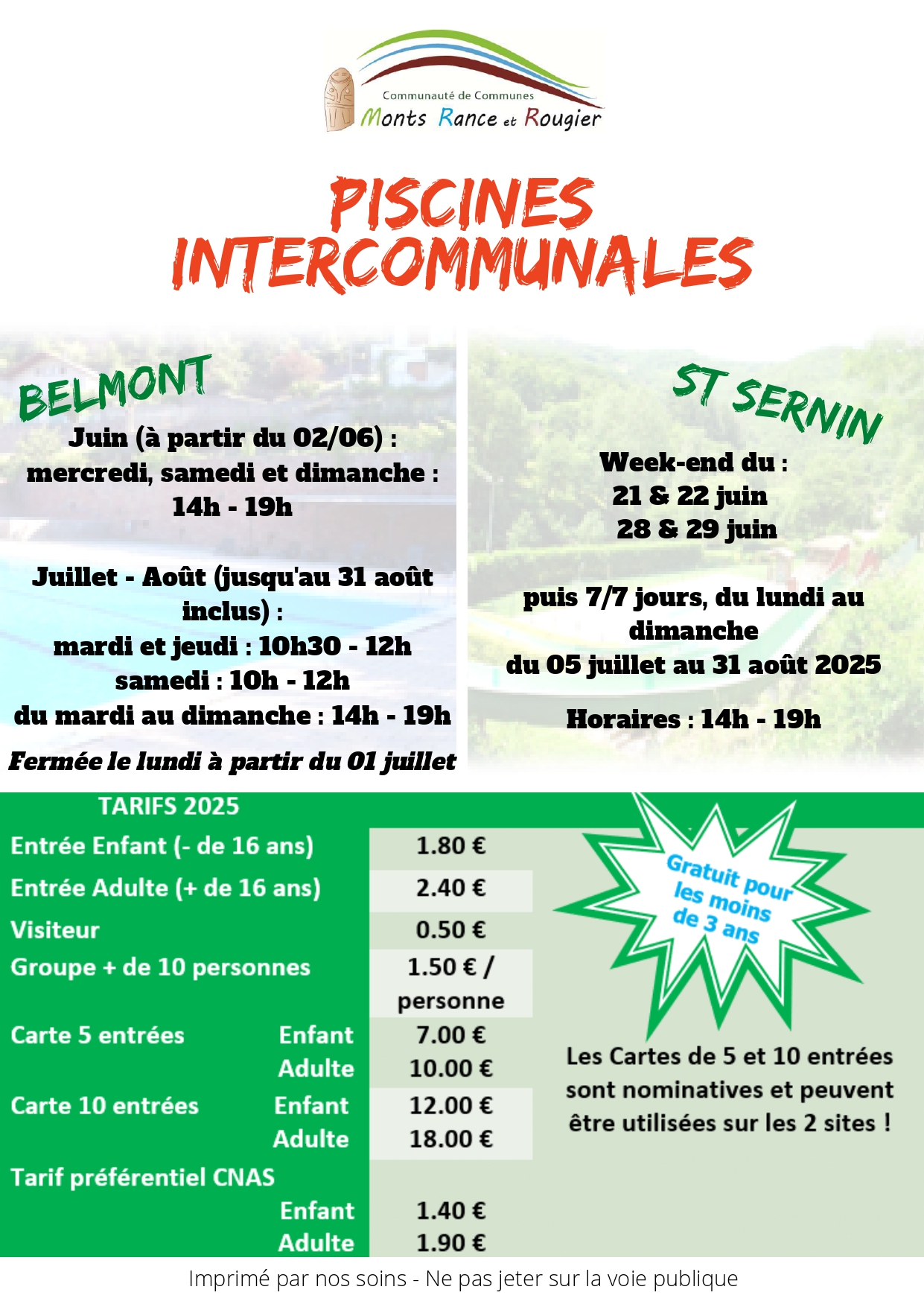 Lire la suite à propos de l’article Ouverture des piscines intercommunales