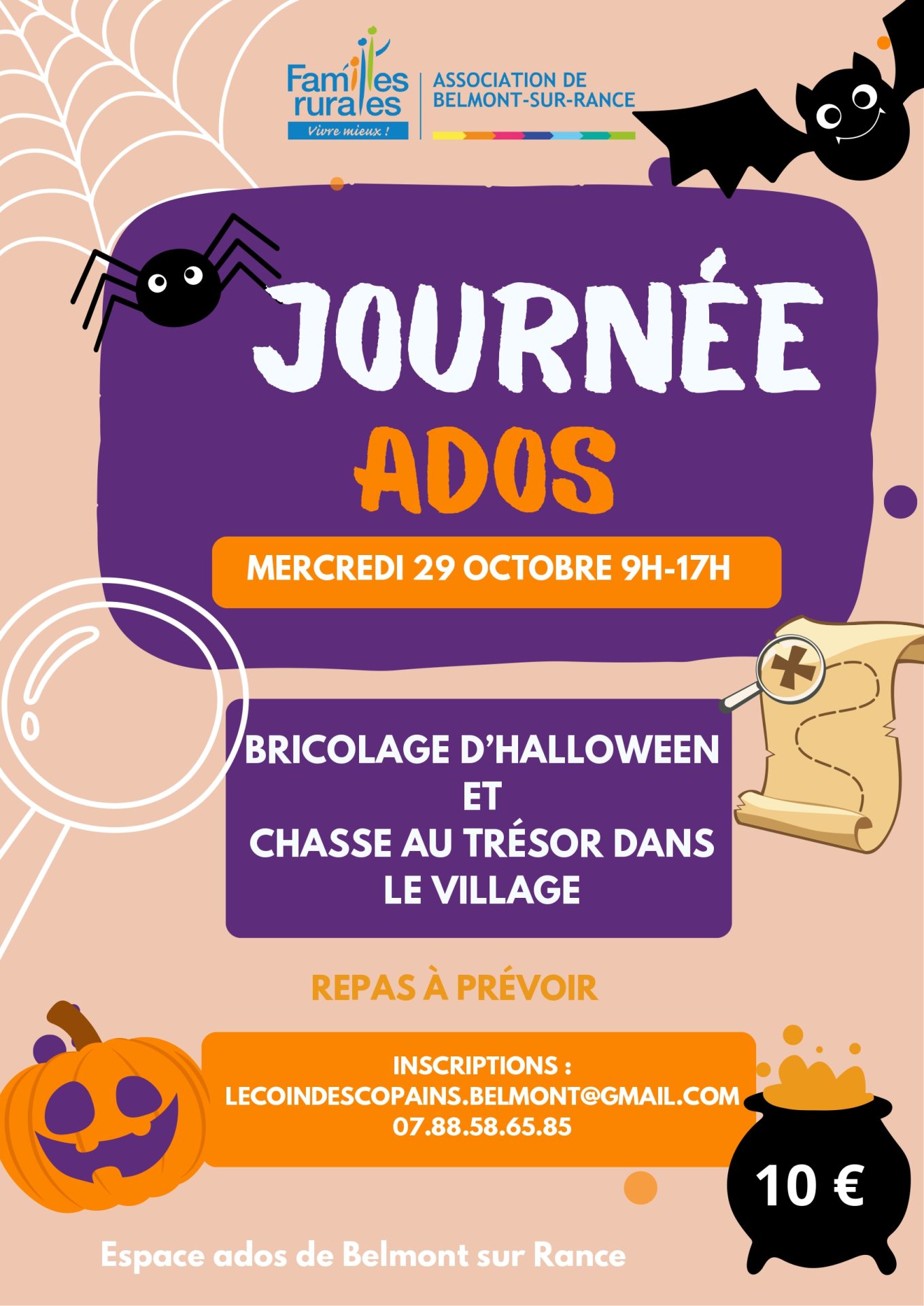 Lire la suite à propos de l’article Espace ados : journée Halloween